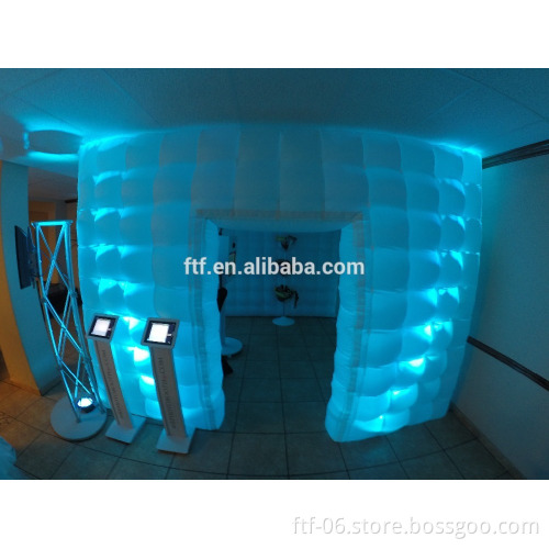 Yellow light inflatable photo booth